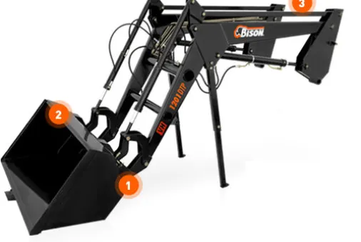 Implements BISON bison frontloader vh1201dtp
